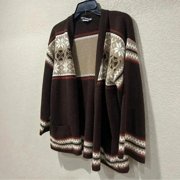 Vintage Sears Vintage Sweater Cardigan Brown Pockets Women’s Size Medium - Picture 16 of 16